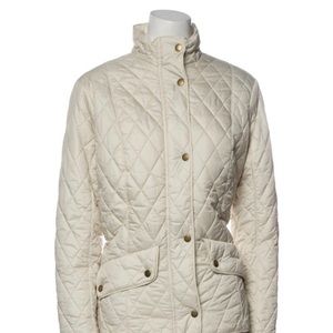 Barbour crème quilted jacket US size 12.